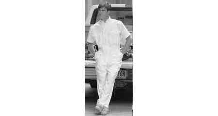 190791 BOILERSUIT HALF-SLEEVES COTTON, WHITE L