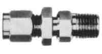 734343 CONNECTOR BULKHEAD MALE, STAINLESS FLARELESS 8MMXPT1/4