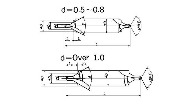 630578 DRILL CENTER C-TYPE, 10.0MM DRILL DIAM 75DEG