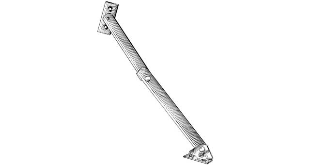 492423 CABINET STAY W/STOP O.L. 300MM, LEFT SCHWEPPER 2658