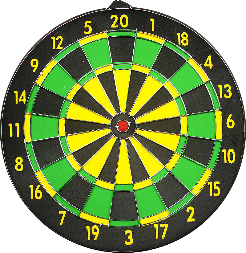 110410 DARTBOARD WITH ARROW 6'S
