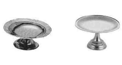 170918 CAKE OR FRUIT STAND PLAIN, STAINLESS STEEL 285MM DIAM