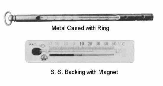 651717 THERMOMETER FOR REFRIGERATOR, WOODEN PLATE BACK -30 TO 50DEG