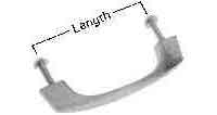 490802 CABINET PULL BRASS A-TYPE, 100MM