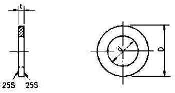 694857 WASHER PLAIN ROUND BRASS, M10.0