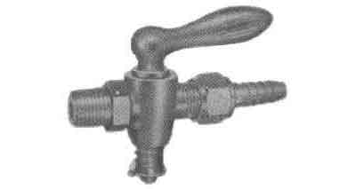 752041 AIR COCK WITH LEVER HANDLE, BRONZE MALE&HOSE-END PT1/4