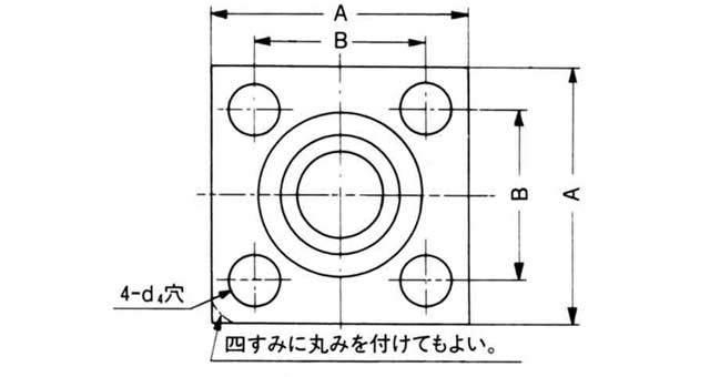 734828 FLANGE SQUARE PIPE WELDING, CAP SCREW W/GROOVE SSA 80MM