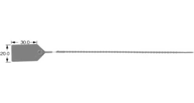 471779 SECURITY SEAL PP PULLTIGHT, W3.6XL235MM GREEN 10'S