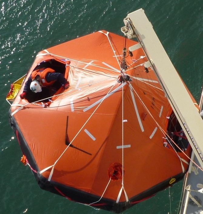 330214 LIFERAFT INFLATABLE FOR 16MEN, DAVIT-LAUNCHING TYPE