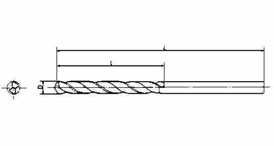 630419 DRILL H.S.S. STRAIGHT SHANK, LONG TWIST 10.0X250MM