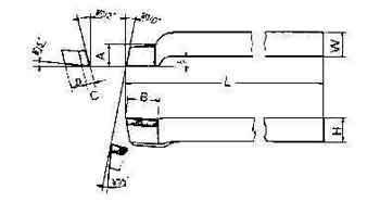 633014 TOOL BIT TIP WELDED HSS KNIFE, LEFT HAND-25 25X25X200MM