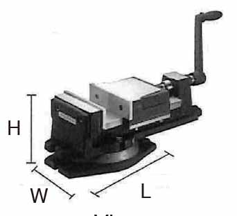 613748 VISE MILLING K W/SWIVEL BASE, JAW SIZE 153X112X43MM