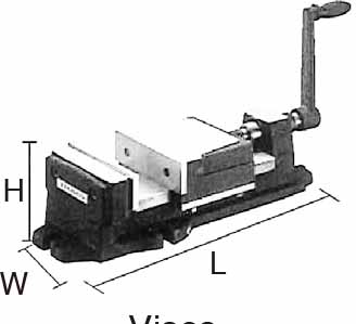 613742 VISE MILLING F TYPE FIXED BASE, JAW SIZE 132X82X37MM