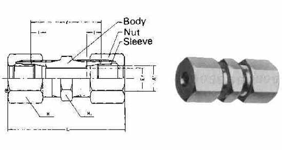 734025 UNION FLARELESS BRASS, 12MMXPF1/2