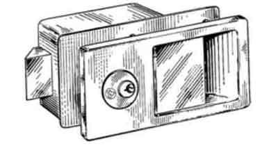 492301 LOCK CABINET W/CYLINDER, DOOR THICK 15-18MM #5845