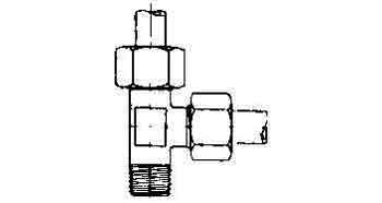 733406 RUN TEE MALE COMPRESSION STEEL, 10MMXPT1/4 400KG