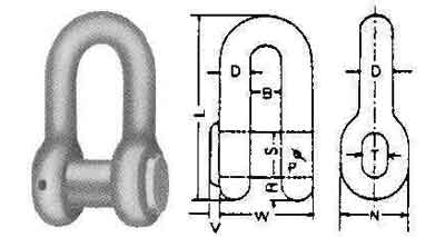 231179 SHACKLE ANCHOR WITH FURTHER, DETAIL