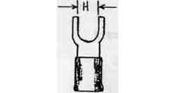 794531 TERMINAL LUG INSULATED SPADE, 1.25MM2 HOLE DIA 3MM RED