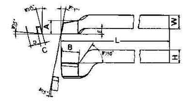 633089 TOOL BIT TIP WELDED HSS KNIFE, RIGHT HAND-20X25 20X25X250MM