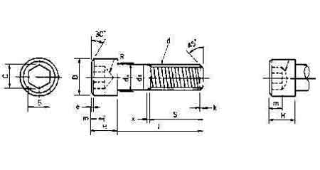 690501 SCREW CAP HEXAGON SOCKET HEAD, WITH FURTHER DETAIL