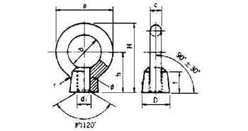 693407 EYE NUT STEEL M30