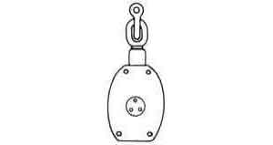 231603 BLOCK WOODEN WITH HOOK, JIS-F3426-W1AH SINGLE 200MM