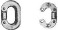 231170 CONNECTING LINK SPLIT, GALVANIZED 16MM