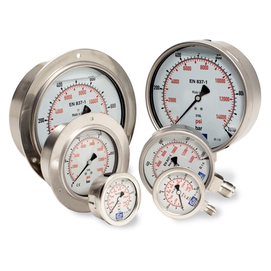 653361 GAUGE PRESSURE GLYCERIN BOTTOM, 0-3000BAR 100MM 9/16