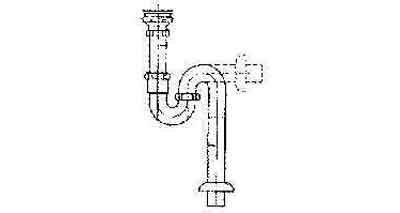 530366 WASTE WITH S-TRAP 38MM DIAM