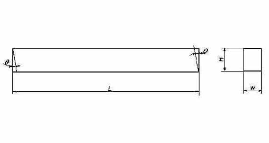 632618 TOOL BIT RECTANGULAR FLAT HSS, 8X12X160MM