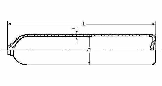 850142 CYLINDER OXYGEN GAS SEAMLESS, CAPACITY 6M3