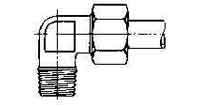733226 ELBOW COMPRESSION STEEL, W/MALE END 17.3MMXPT1/2 400KG