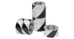 331193 HAZARD WARNING REFLECTIVE TAPE, BLACK/YELLOW W150MMXL10MTR
