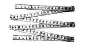 650811 RULE SIX-FOLD STAINLESS STEEL, METRIC 1MTR