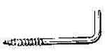 696629 SCREW HOOK BRASS NO.7 50MM