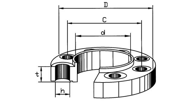 735786 FLANGE CARBON STEEL SLIP ON, RAISEDFACE DIN86030 PN16 300MM