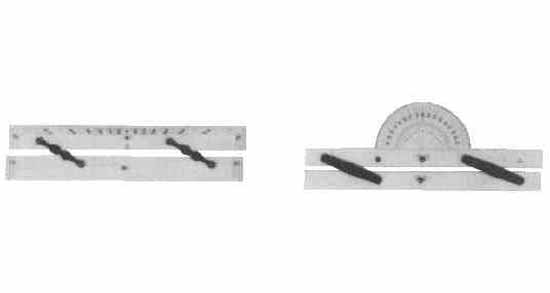 371004 RULE PARALLEL PLASTIC, W/PROTRACTOR 600MM