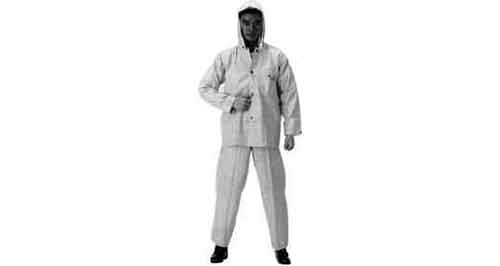 190441 RAIN SUIT WITH HOOD VINYL, ORANGE M