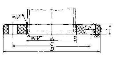 734723 FLANGE STAINLESS STEEL WELDING, SLIP-ON FLAT FACE 10KG-65MM