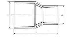 732989 SOCKET PVC FOR WATER SUPPLY, SIZE 125X100
