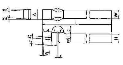 633037 TOOL BIT TIP WELDED HSS SPRING, FINISHING-16 16X16X140MM