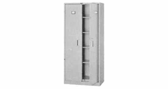 472531 FILING CABINET STEEL FOLDING, DOOR SHALLOW 880X380X1790MM