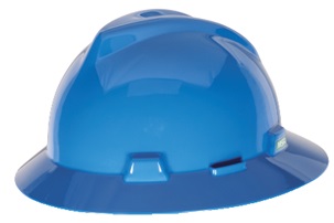 310137 HAT SAFETY SLOTTED V-GARD, W/STAZ-ON SUSPENSION BLGREEN M