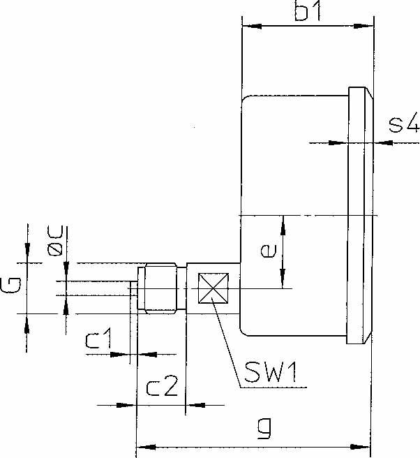 653201 GAUGE PRESSURE GLYCERINE REAR, DIRECT -1-1.5BAR 63MM G1/4