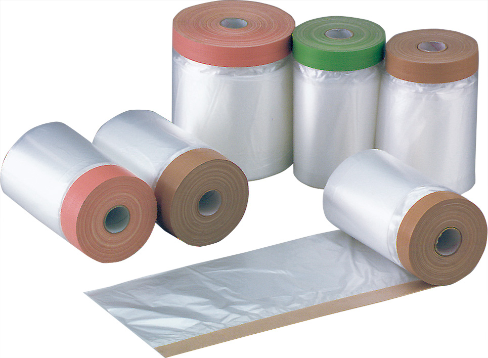 471387 TAPE MASKING CLOTH W/POLY FILM, TAPE 17MM FILM 1000MMX25MTR
