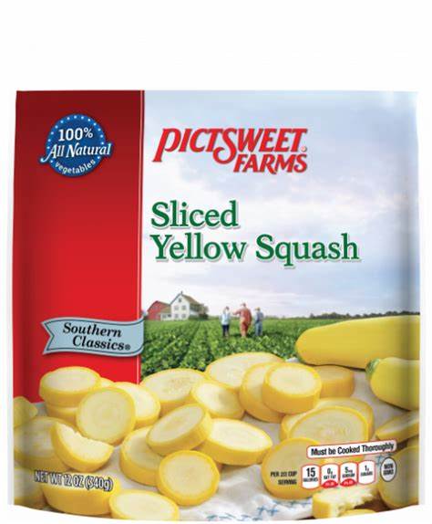 000354 SQUASH YELLOW SLICED Q.F. 2LB X 12PKT
